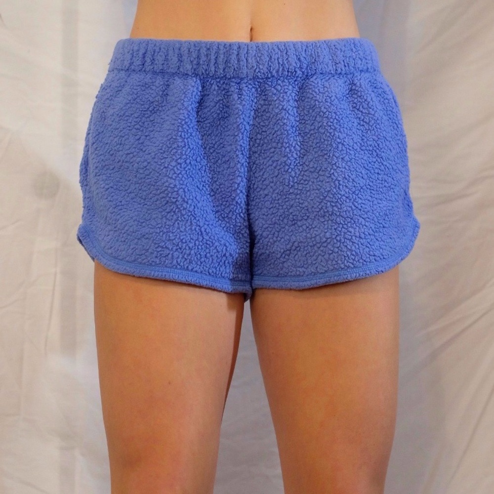 Aerie Sherpa Pajama Shorts- Blue